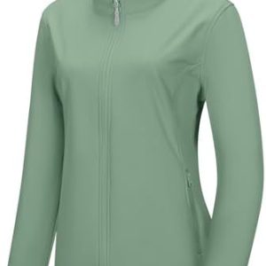 33,000ft Women's Lightweight Softshell Jacket - Fleece Lined, Waterproof Windbreaker for Running, Golf, and Hiking - War