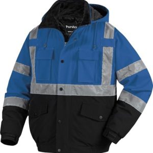 Pursky High Visibility Jacket for Men | Waterproof Reflective Winter Safety Coat | Ideal for Construction Workers | Feat